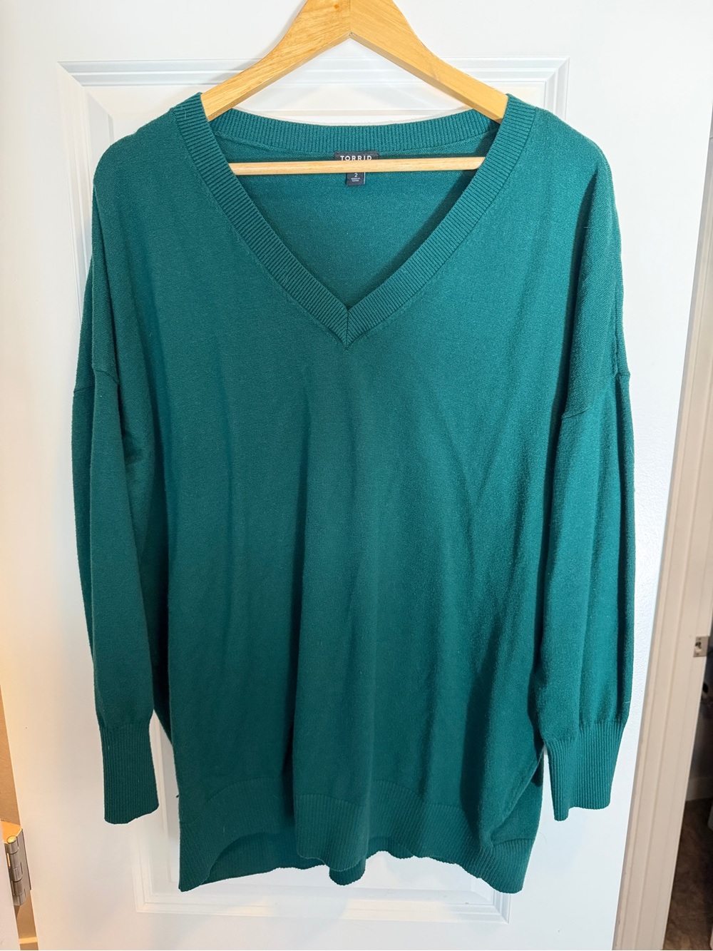 torrid Teal Green V-Neck Sweater